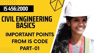 Civil Engineering BasicsImportant Points From IS Codes Part01 IS 4562000Civil Site Engineers [upl. by Elttil]