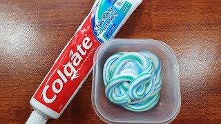 Colgate Slime No Glue No Borax 1 ingredient Colgate Slime [upl. by Euqinmod]