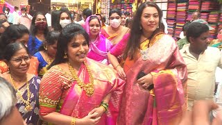 Actress Haritha and Singer Geetha Madhuri  RSK Silks Showroom Grand opening At Kothapet  Tollywood [upl. by Neerac212]