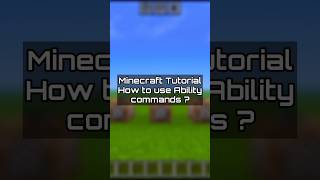 How to use Ability commands  Bedrock [upl. by Sheline438]