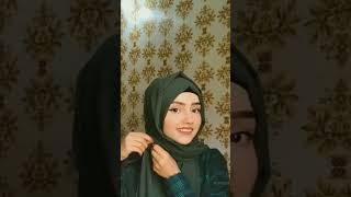 Simple Georgette Chiffon Hijab Tutorial with Inner Cap hijab shortvideo hijabgirl muhammadtaqi [upl. by Schifra831]