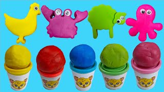 Create and Learn Animals with Play Doh  Preschool Toddler Learning Video [upl. by Darrel]