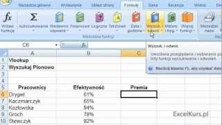 Kurs Excel 2007 Dla Zaawansowanych Funkcja Wyszukaj Pionowo  Część 1 [upl. by Eniamsaj]