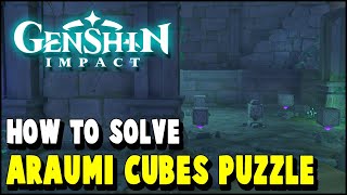 Genshin Impact Araumi Cubes Puzzle Solution [upl. by Nyledam]