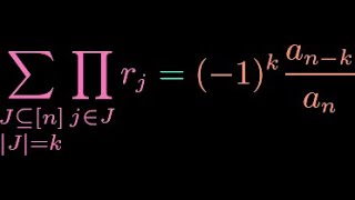 General Vietas Formulas for Polynomials [upl. by Aztilem421]