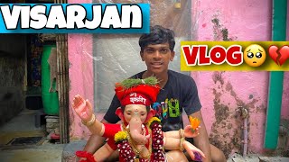 Bappa cha visarjan🥺💔 Nikhil Patil Vlogs Patlancha Ladka✨ [upl. by Ogdan]