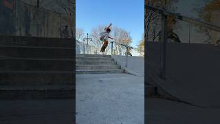 Ollie over 5 Steps 🛹 steps stairs learning skateboarding learntoskate skate skatingisfun [upl. by Gariepy]