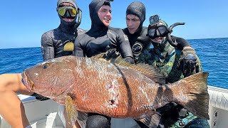 GIANT 55 Pound Cubera Snapper on a POLESPEAR in the BAHAMAS  Ep 44 [upl. by Hatch]