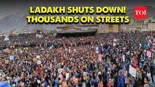 quotLadakh Erupts in Icy Shutdown Why Thousands Storm Streets in Biting Cold Kargil  Statehood [upl. by Carilla]