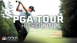 PGA Tour Highlights 2023 Wyndham Championship Round 1  Golf Channel [upl. by Trah]