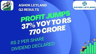 Ashok Leyland Q2 Results Profit Jumps 37 YOY to Rs 770 Crore beyondbullsindiastockmarket [upl. by Akihsal]