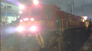 EMD JT26CW2B 705 amp GE C418W 1035 [upl. by Anya10]