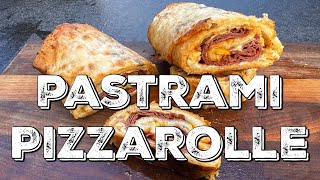 PASTRAMI PIZZAROLLE  Schneller Snack vom Grill [upl. by Haywood]