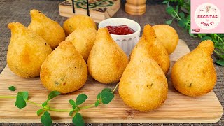 COXINHA MASSA DE MANDIOCA  COM APENAS 03 INGREDIENTES [upl. by Halik]