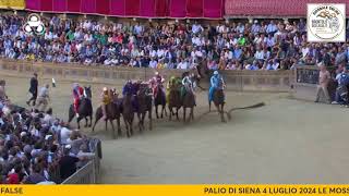 PALIO SIENA 4 LUGLIO 2024 LE MOSSE FALSE [upl. by Alidus]