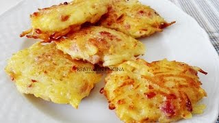 Rösti di patate e pancetta  ricetta di Creativaincucina [upl. by Fretwell]