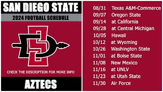 2024 San Diego State Aztecs Football Schedule [upl. by Ateekan]