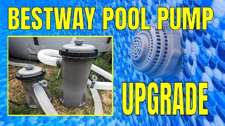 BESTWAY PUMP UPGRADE  INTEX PLUNGE POOL PUMP  Fit A Bigger Better Pool Pump  No Sandfilter [upl. by Archy]