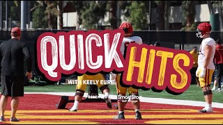 Quick Hits with Keely USC DC D’Anton Lynn strategizes for unique matchup against OC Dana Holgorson [upl. by Dillie]