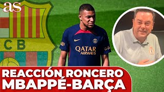 La REACCIÓN de RONCERO a los rumores sobre el FICHAJE de MBAPPÉ por el FC BARCELONA  Diario AS [upl. by Deane]