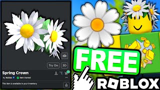 FREE ACCESSORY HOW TO GET Spring Flower Crown ROBLOX MARKETPLACE ITEM [upl. by Aneekal]