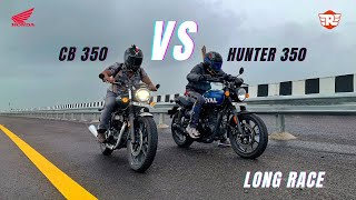 Royal Enfield Hunter 350 Vs Honda Hness CB350 Long Highway Battle  Ye to Hona Hi Tha😵 [upl. by Ahsitam]