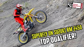 Superfly on SUZUKI RMZ450 WINS Pro Stock Qualifiying 2023 South Hills Showdown [upl. by Oaks238]