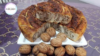 EL AÇMASI PRATİK VE KOLAY YAPILAN✔ÇOK LEZZETLİ MİSS GİBİ👌CEVİZLİ BURMA BÖREK TARİFİ 😍 [upl. by Elleirua]