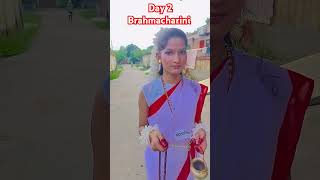 Day 2 Bhahamcharini durgamaa getup viral navratrispecial festival Bhahamcharinimaa [upl. by Assili]