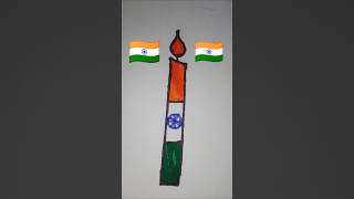 India 🇮🇳 flag drawing shorts viral flag [upl. by Blackington]