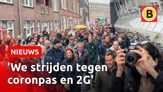 Grote demonstratie in Breda tegen coronamaatregelen  Omroep Brabant [upl. by Gatias]