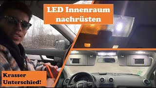 LED Innenraumbeleuchtung nachrüsten am Audi A3 8P  LEANDRO [upl. by Ynnelg40]