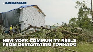 Rome residents reel from devastating tornado that left city in shambles [upl. by Thurmond43]