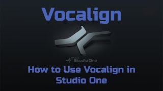 How to Use Vocalign in Studio One [upl. by Stanton]