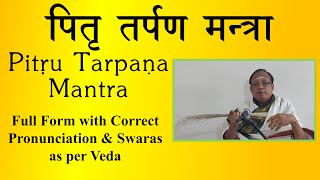 Pitru Tarpana Mantras  With Explanation by Sri K Suresh  Yajur Veda [upl. by Akoyin]