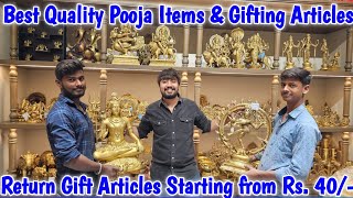 brass gift items లైఫ్ టైం గుర్తుండిపోయే Gifts Idols Pooja Items Kitchen Appliances Home Decor [upl. by Ettelegna405]