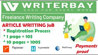 WriterBay  Best Website For Freelancers  Online Writing Job for Students at Home 2021 [upl. by Najram]