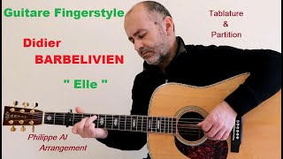 Didier Barbelivien  Elle  Guitare Fingerstyle [upl. by Ellehsem]