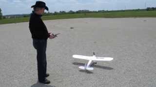 RC Airplane Crosswind Takeoff and Downwind Landing [upl. by Ettelrahc]