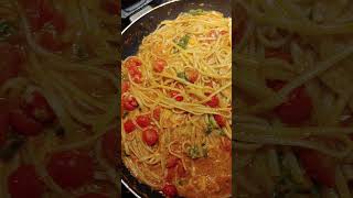 Basil cheese tomato pasta Sorrentina pasta mukbang shorts [upl. by Gladstone615]