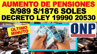 ONP AUMENTO DE PENSIONES MÍNIMAS PARA JUBILADOS ESTATALES COMUNICADO ONP [upl. by Nitsirhc]