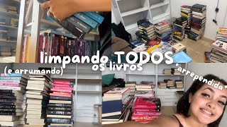 limpando amp organizando as estantes de livros📚📖   de 200 livros eu acho [upl. by Ursulina]