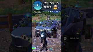 Exploding Tesla Truck in fortnite teslatruck explosion [upl. by Etteniotnna519]