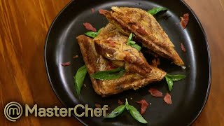 Jaffle Invention Test Challenge  MasterChef Australia [upl. by Ecinrev79]