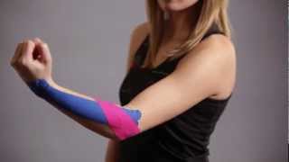 Kinesio Tape Kinesiologie Tape bei Schmerzen im Ellenbogen Tennisarm Epicondylitis lateralis [upl. by Angelle]