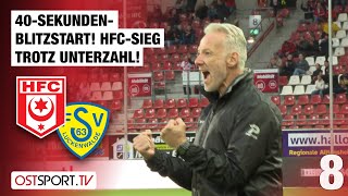 40SekundenBlitzstart HFCSieg trotz Unterzahl Halle  Luckenwalde  Regionalliga Nordost [upl. by Aeet650]