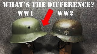 What is the Difference Between WW1 and WW2 German Army Helmets [upl. by Scutt]