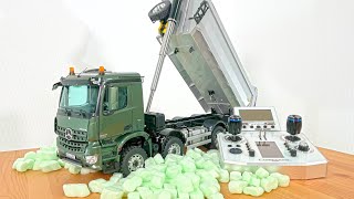 RC MERCEDES BENZ AROCS HALFPIPE TIPPER FIRST TEST SCALEART UNBOXING RC TRUCK 8X8 TIPPER TRUCK [upl. by Etyak636]