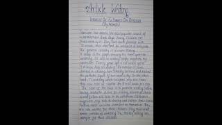 Class 9101112 Article writing format with example  Cbse board English writing skill [upl. by Veradi]