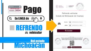 Como PAGAR REFRENDO anual de tus Placas de MOTO o CARRO desde La pagina del Estado de Michoacán [upl. by Neetsirhc]